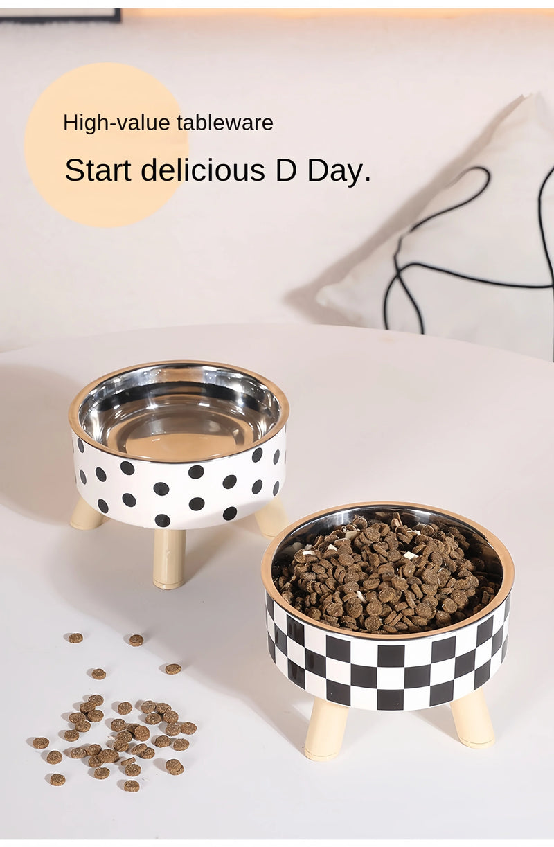 Tigela alimentada para gatos, tigela anti-asfixia para comida de gato