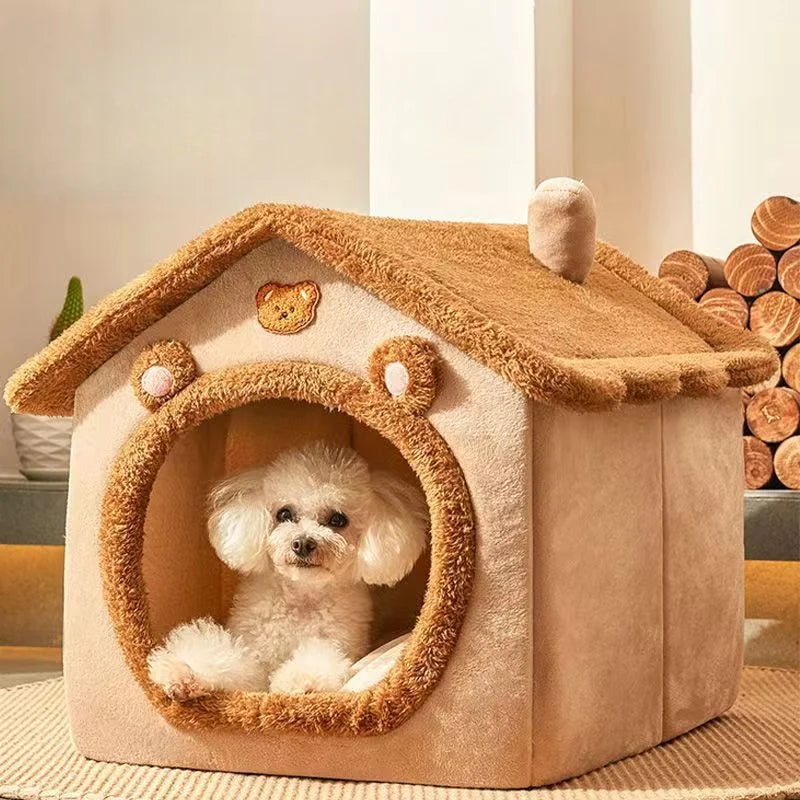 Casa para cães e gatos, quente, lavável, para todas as estações