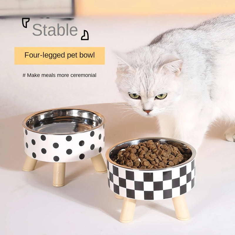Tigela alimentada para gatos, tigela anti-asfixia para comida de gato