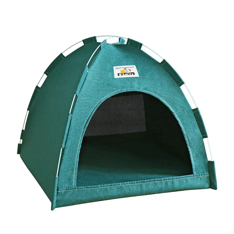 Dobrável casa de gato pet tenda quatro estações universal