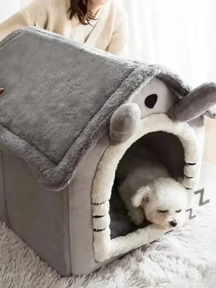 Casa para cães e gatos, quente, lavável, para todas as estações