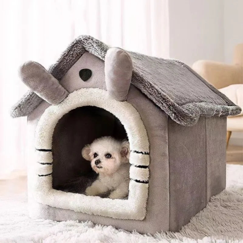 Casa para cães e gatos, quente, lavável, para todas as estações