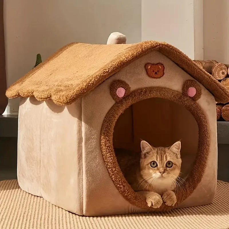 Casa dobrável para animais de estimação, conveniente, lavável