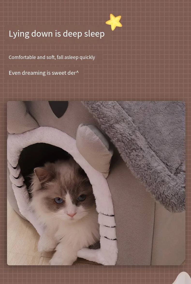 Casa para cães e gatos, quente, lavável, para todas as estações