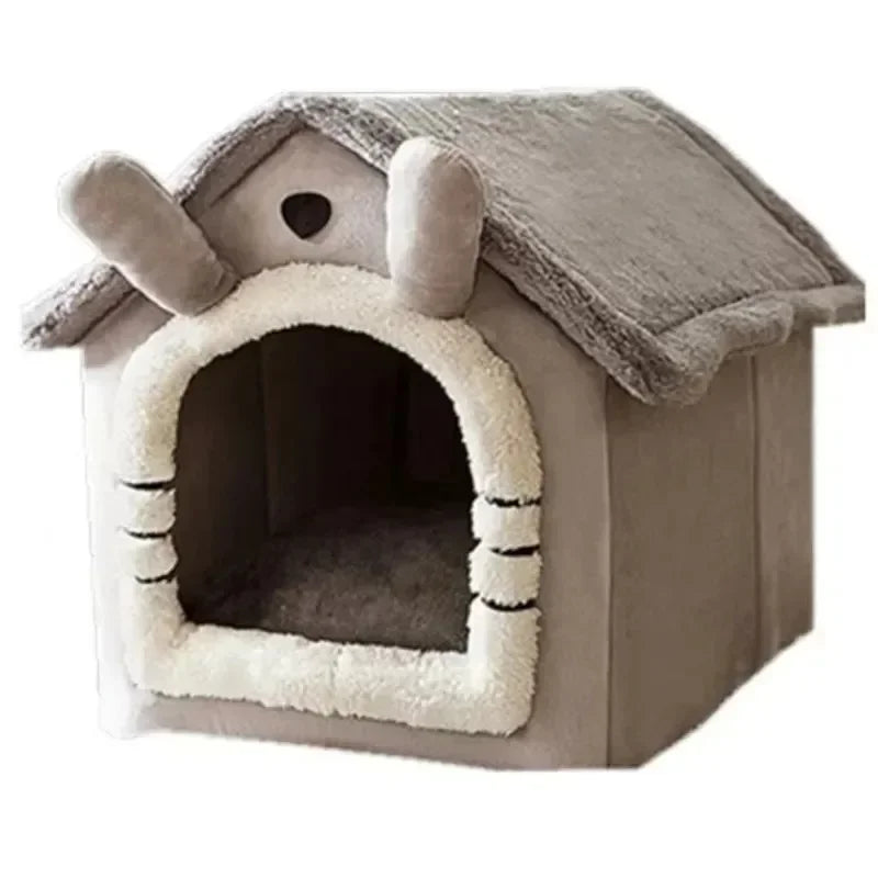 Casa para cães e gatos, quente, lavável, para todas as estações