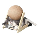 Gato cratchers bola brinquedos sisal e madeira triângulo