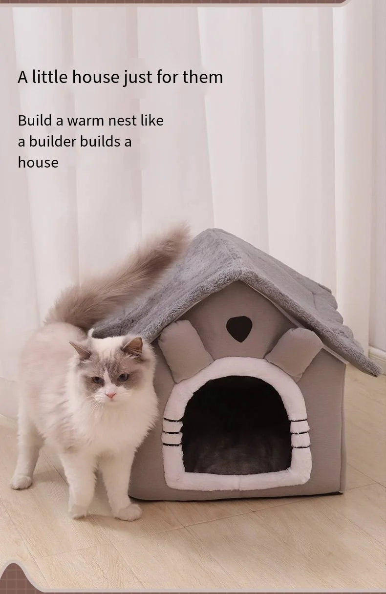Casa para cães e gatos, quente, lavável, para todas as estações
