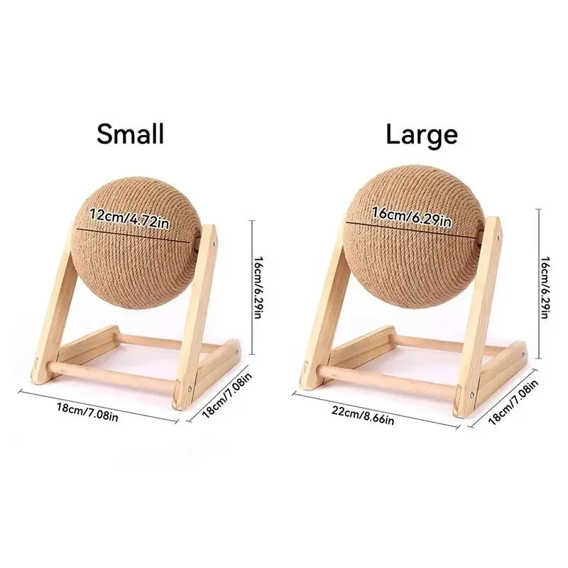 Gato cratchers bola brinquedos sisal e madeira triângulo