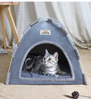 Dobrável casa de gato pet tenda quatro estações universal