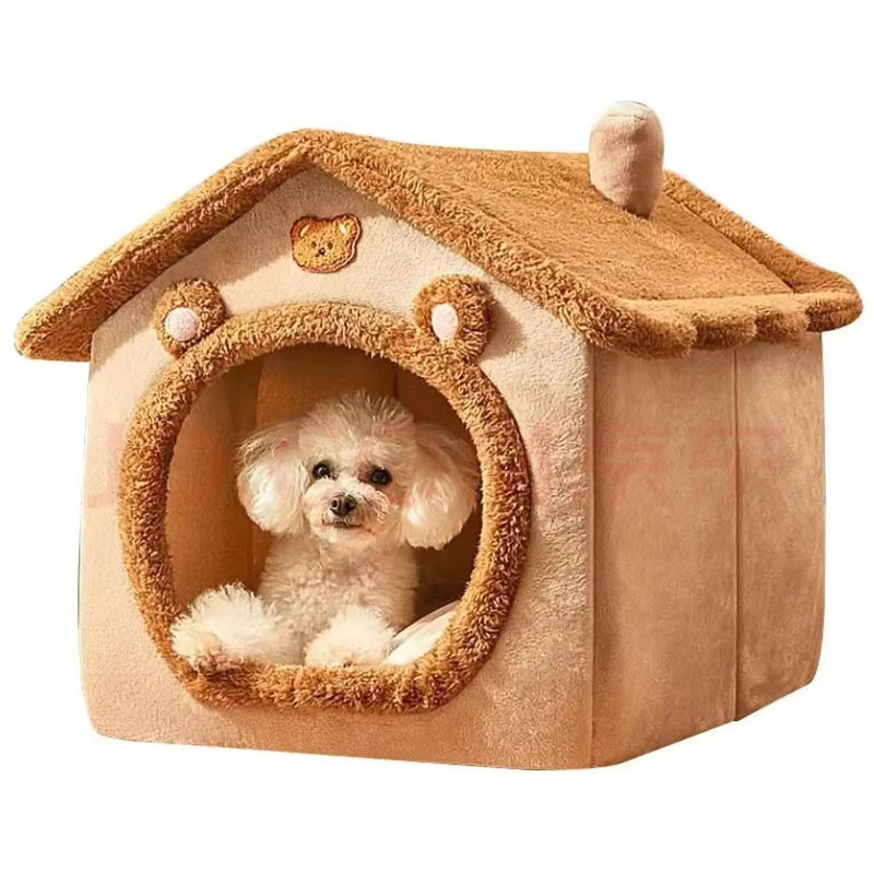 Casa para cães e gatos, quente, lavável, para todas as estações
